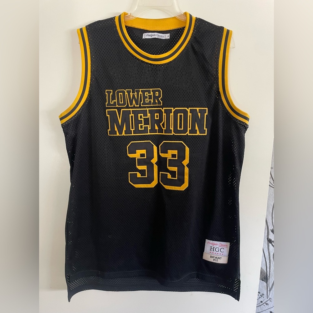 Kobe Bryant Lower Merion Black and Yellow Jersey